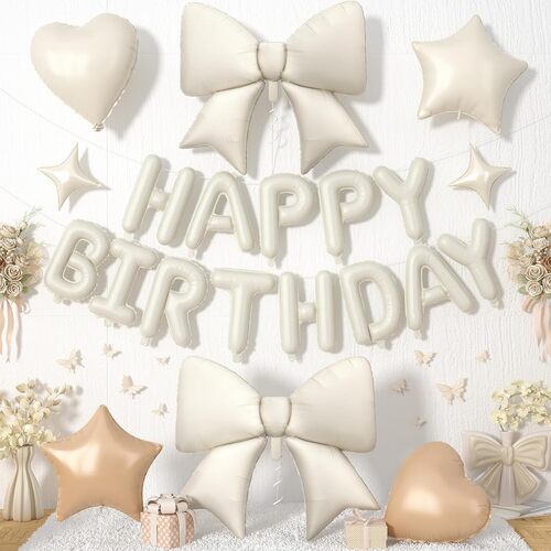 Sraith lá breithe balún Bow knot