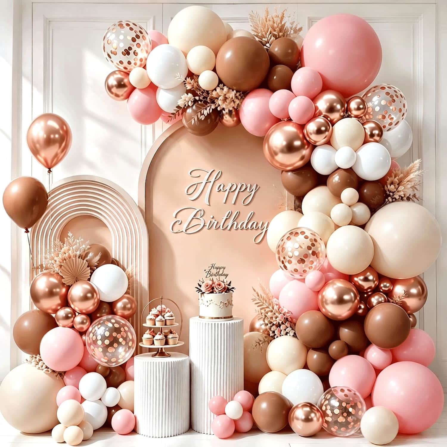 Balún Dusty Rose Gold Kit Garland Arch