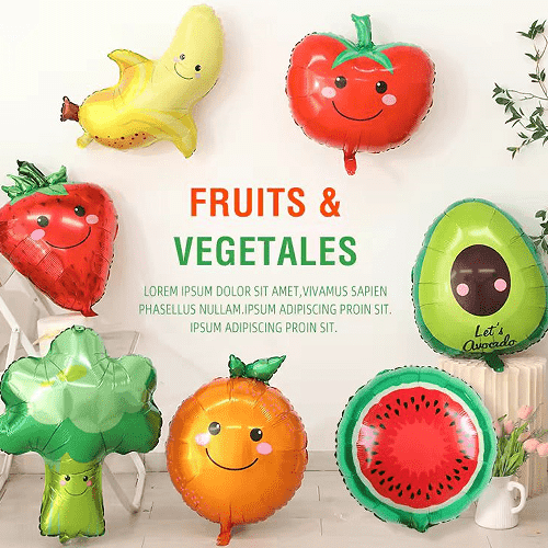 Torthaí agus glasraí balúin scragall