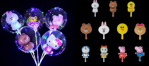 LED handle bobo balloon with foil balloon