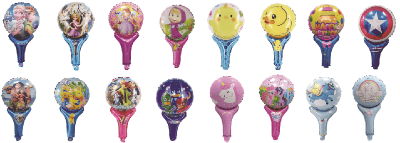 Cartoon handheld foil balloon