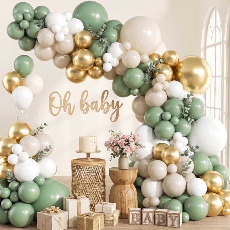 Sage Green Balún Garland Kit